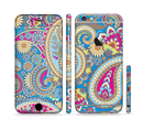 The Blue & Pink Layered Paisley Pattern V3 Sectioned Skin Series for the Apple iPhone 6s
