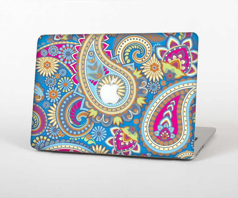 The Blue & Pink Layered Paisley Pattern V3 Skin for the Apple MacBook Air 13"