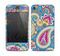 The Blue & Pink Layered Paisley Pattern V3 Skin for the Apple iPhone 4-4s