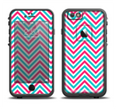 The Blue & Pink Sharp Chevron Pattern Apple iPhone 6/6s LifeProof Fre Case Skin Set