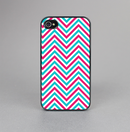 The Blue & Pink Sharp Chevron Pattern Skin-Sert for the Apple iPhone 4-4s Skin-Sert Case