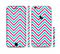 The Blue & Pink Sharp Chevron Pattern Sectioned Skin Series for the Apple iPhone 6 Plus