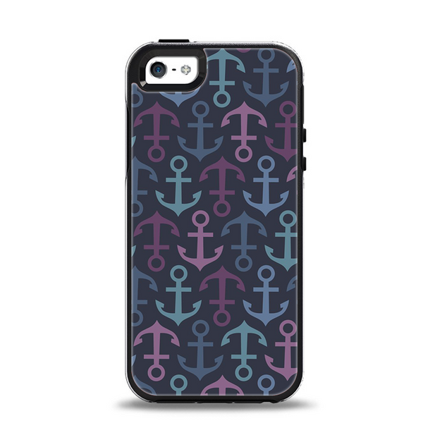 The Blue & Pink Vector Anchor Collage Apple iPhone 5-5s Otterbox Symmetry Case Skin Set