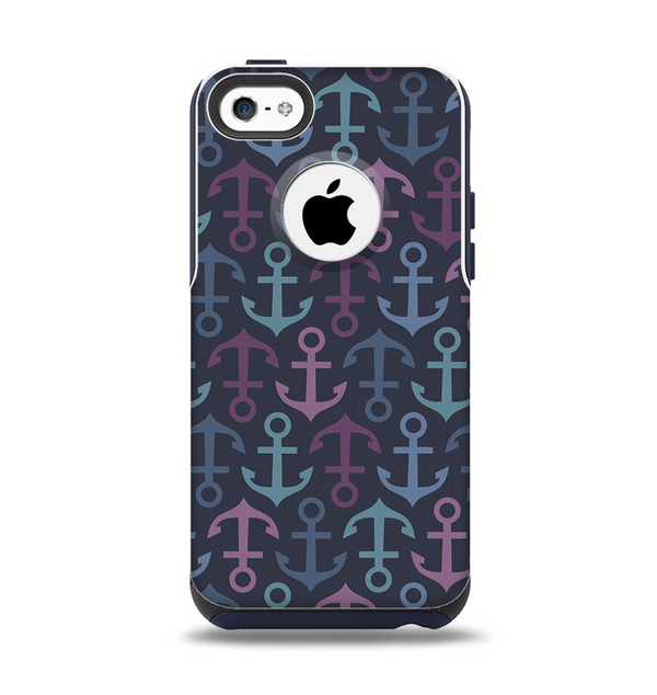 The Blue & Pink Vector Anchor Collage Apple iPhone 5c Otterbox Commuter Case Skin Set