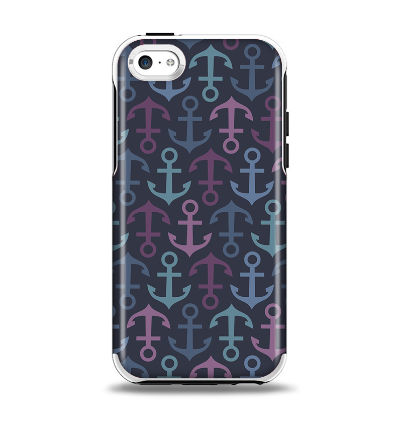 The Blue & Pink Vector Anchor Collage Apple iPhone 5c Otterbox Symmetry Case Skin Set