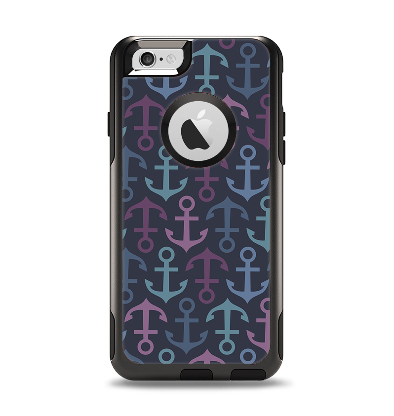 The Blue & Pink Vector Anchor Collage Apple iPhone 6 Otterbox Commuter Case Skin Set