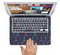 The Blue & Pink Vector Anchor Collage Skin Set for the Apple MacBook Air 11"
