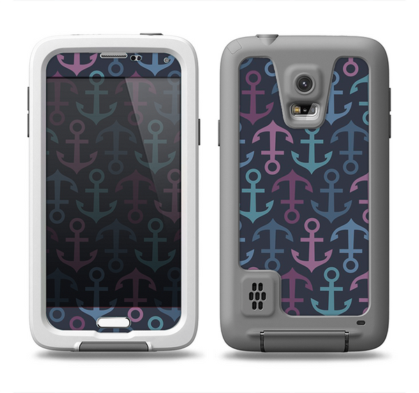 The Blue & Pink Vector Anchor Collage Samsung Galaxy S5 LifeProof Fre Case Skin Set