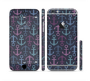 The Blue & Pink Vector Anchor Collage Sectioned Skin Series for the Apple iPhone 6