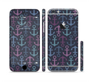The Blue & Pink Vector Anchor Collage Sectioned Skin Series for the Apple iPhone 6s Plus