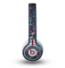 The Blue & Pink Vector Anchor Collage Skin for the Beats by Dre Mixr Headphones