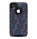 The Blue & Pink Vector Anchor Collage Skin for the iPhone 4-4s OtterBox Commuter Case