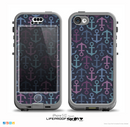 The Blue & Pink Vector Anchor Collage Skin for the iPhone 5c nüüd LifeProof Case