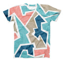 The Blue, Pink and Tan Sections ink-Fuzed Unisex All Over Full-Printed Fitted Tee Shirt