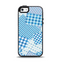 The Blue Plaid Patches Apple iPhone 5-5s Otterbox Symmetry Case Skin Set