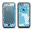The Blue Plaid Patches Apple iPhone 6/6s LifeProof Fre Case Skin Set