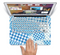 The Blue Plaid Patches Skin Set for the Apple MacBook Air 11"
