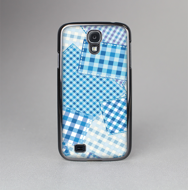 The Blue Plaid Patches Skin-Sert Case for the Samsung Galaxy S4