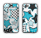 The Blue Polkadotted Vector Stars Apple iPhone 6 LifeProof Nuud Case Skin Set