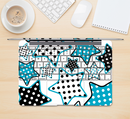 The Blue Polkadotted Vector Stars Skin Kit for the 12" Apple MacBook (A1534)