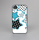 The Blue Polkadotted Vector Stars Skin-Sert for the Apple iPhone 4-4s Skin-Sert Case