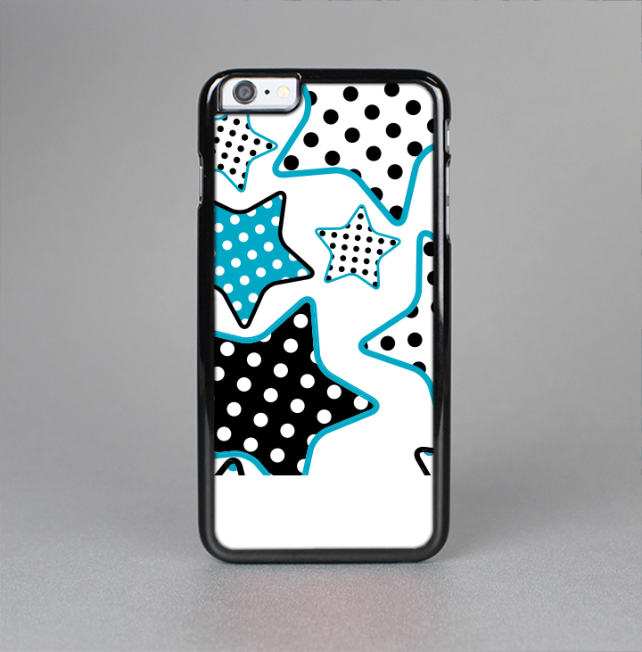 The Blue Polkadotted Vector Stars Skin-Sert Case for the Apple iPhone 6 Plus