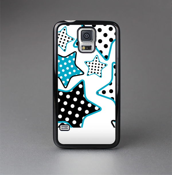 The Blue Polkadotted Vector Stars Skin-Sert Case for the Samsung Galaxy S5