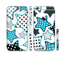 The Blue Polkadotted Vector Stars Sectioned Skin Series for the Apple iPhone 6s Plus
