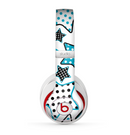 The Blue Polkadotted Vector Stars Skin for the Beats by Dre Studio (2013+ Version) Headphones