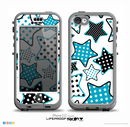 The Blue Polkadotted Vector Stars Skin for the iPhone 5c nüüd LifeProof Case