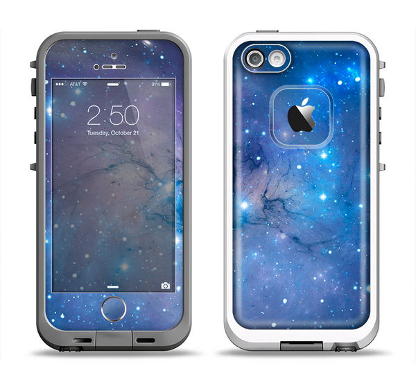 The Blue & Purple Mixed Universe Apple iPhone 5-5s LifeProof Fre Case Skin Set
