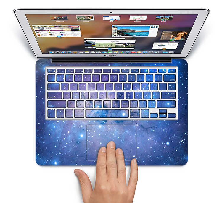 The Blue & Purple Mixed Universe Skin Set for the Apple MacBook Air 11"