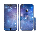 The Blue & Purple Mixed Universe Sectioned Skin Series for the Apple iPhone 6s Plus