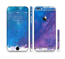 The Blue & Purple Pastel Sectioned Skin Series for the Apple iPhone 6s Plus