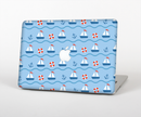 The Blue & Red Nautical Sailboat Pattern Skin for the Apple MacBook Air 13"