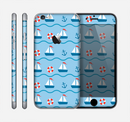 The Blue & Red Nautical Sailboat Pattern Skin for the Apple iPhone 6