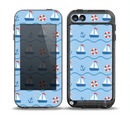 The Blue & Red Nautical Sailboat Pattern Skin for the iPod Touch 5th Generation frē LifeProof Case