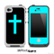 The Blue Simple Vector Cross Skin for the iPhone 4,4s or 5 LifeProof Case