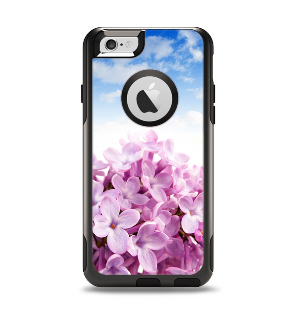 The Blue Sky Pink Flower Field Apple iPhone 6 Otterbox Commuter Case Skin Set
