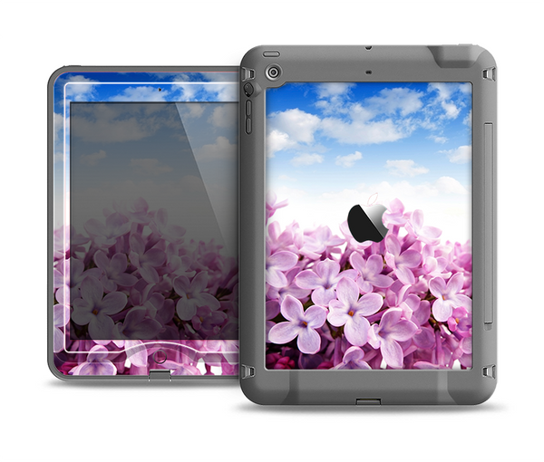 The Blue Sky Pink Flower Field Apple iPad Mini LifeProof Nuud Case Skin Set