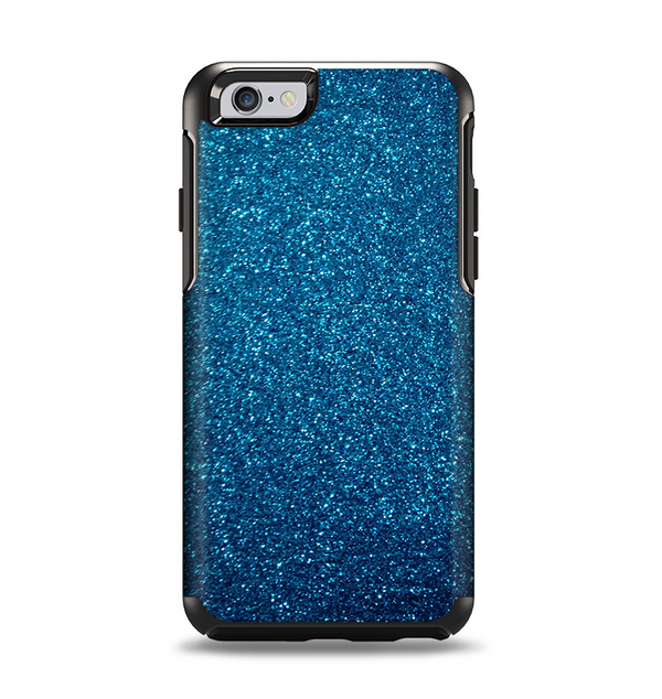 The Blue Sparkly Glitter Ultra Metallic Apple iPhone 6 Otterbox Symmetry Case Skin Set