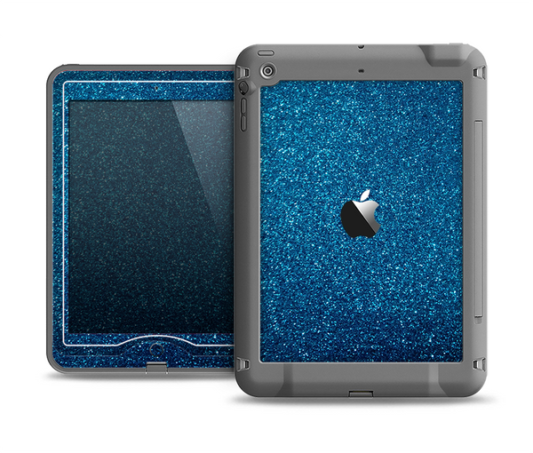 The Blue Sparkly Glitter Ultra Metallic Apple iPad Mini LifeProof Nuud Case Skin Set