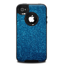 The Blue Sparkly Glitter Ultra Metallic Skin for the iPhone 4-4s OtterBox Commuter Case