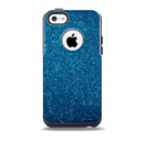 The Blue Sparkly Glitter Ultra Metallic Skin for the iPhone 5c OtterBox Commuter Case