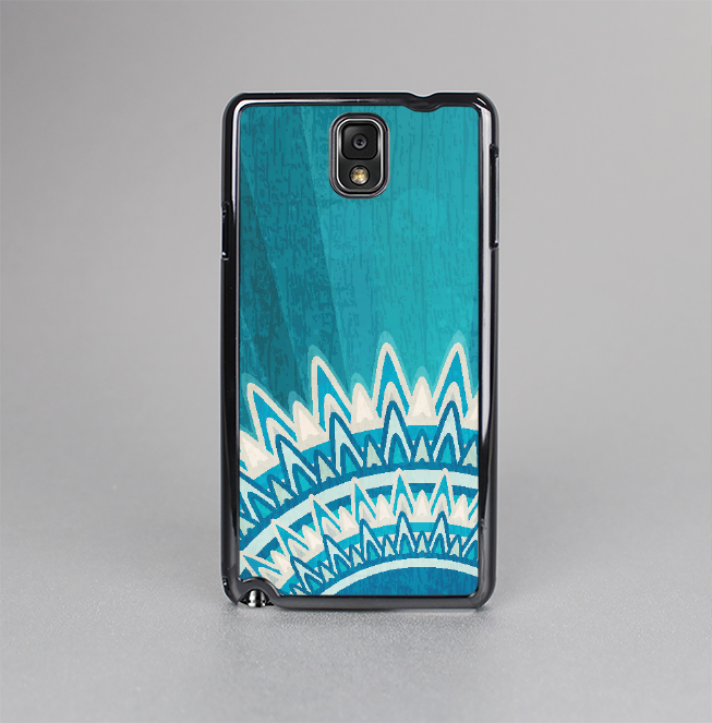 The Blue Spiked Orb Pattern V3 Skin-Sert Case for the Samsung Galaxy Note 3