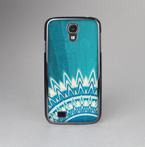 The Blue Spiked Orb Pattern V3 Skin-Sert Case for the Samsung Galaxy S4