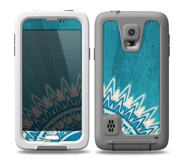 The Blue Spiked Orb Pattern V3 Skin Samsung Galaxy S5 frē LifeProof Case