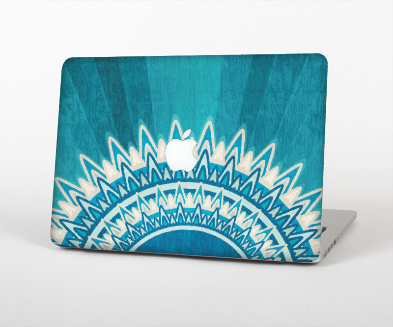 The Blue Spiked Orb Pattern V3 Skin for the Apple MacBook Pro Retina 15"