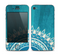 The Blue Spiked Orb Pattern V3 Skin for the Apple iPhone 4-4s