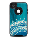 The Scratched Striped Blue Rays Skin for the iPhone 4-4s OtterBox Commuter Case